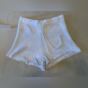 Aerie High Waist White Lounge Shorts